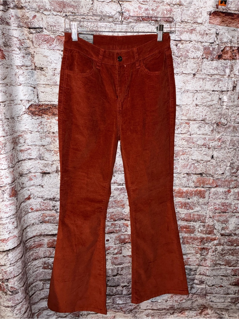 Women’s Boot Cut Corduroy Pants in Rust